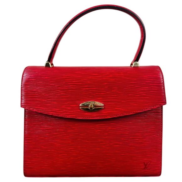 Louis Vuitton Malsherbes Red Epi Leather LV Handbag (LVXX300) - Picture 1 of 16